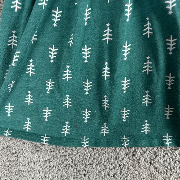 Cat & Jack Dress Girls 5T Green White Short Sleeve Tiered Cotton Blend READ - Picture 4 of 12